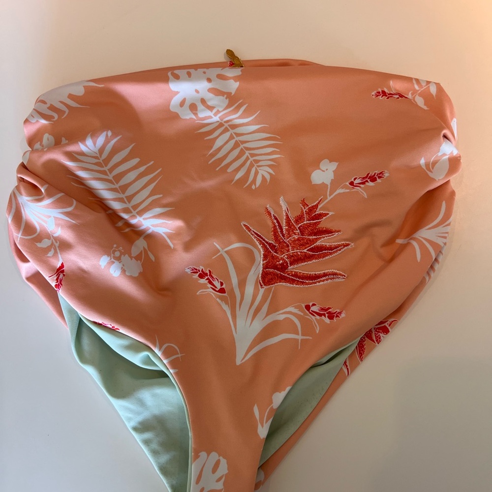 Juan de Dios reversible Tropical Print High-Waisted Bikini Bottom